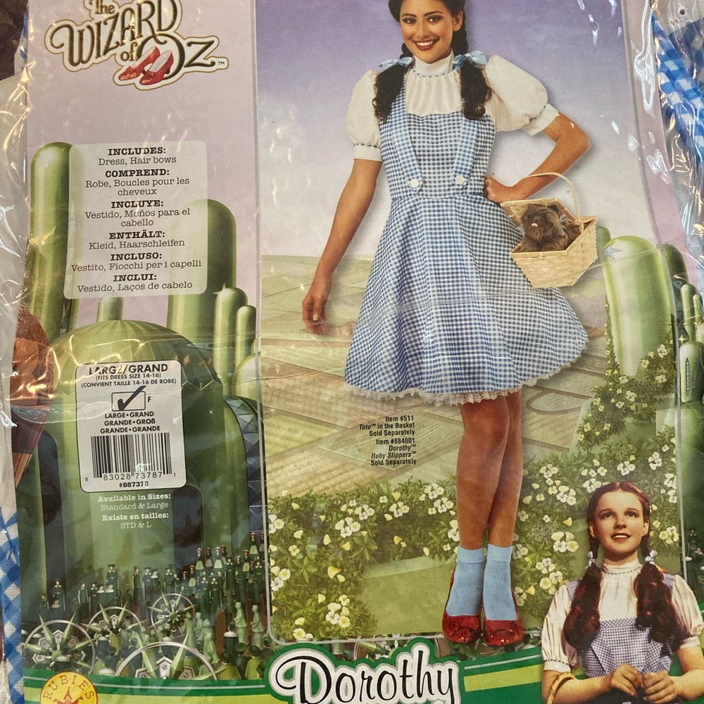 Wizard of Oz Dorothy Costume - Blue and White Checkered Dress